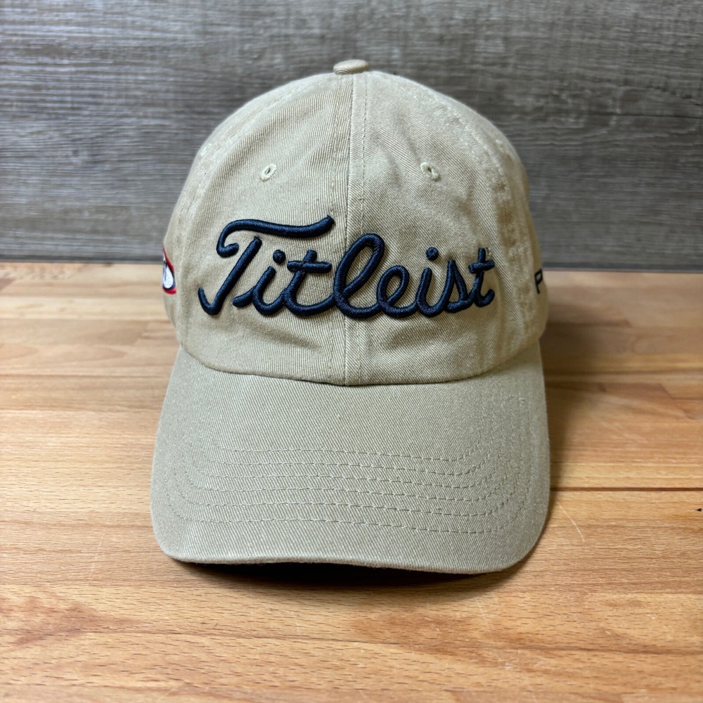 Titleist Hat Cap Strap‎ Back Brown Tan Titleist Pro V1 Golf Golfing